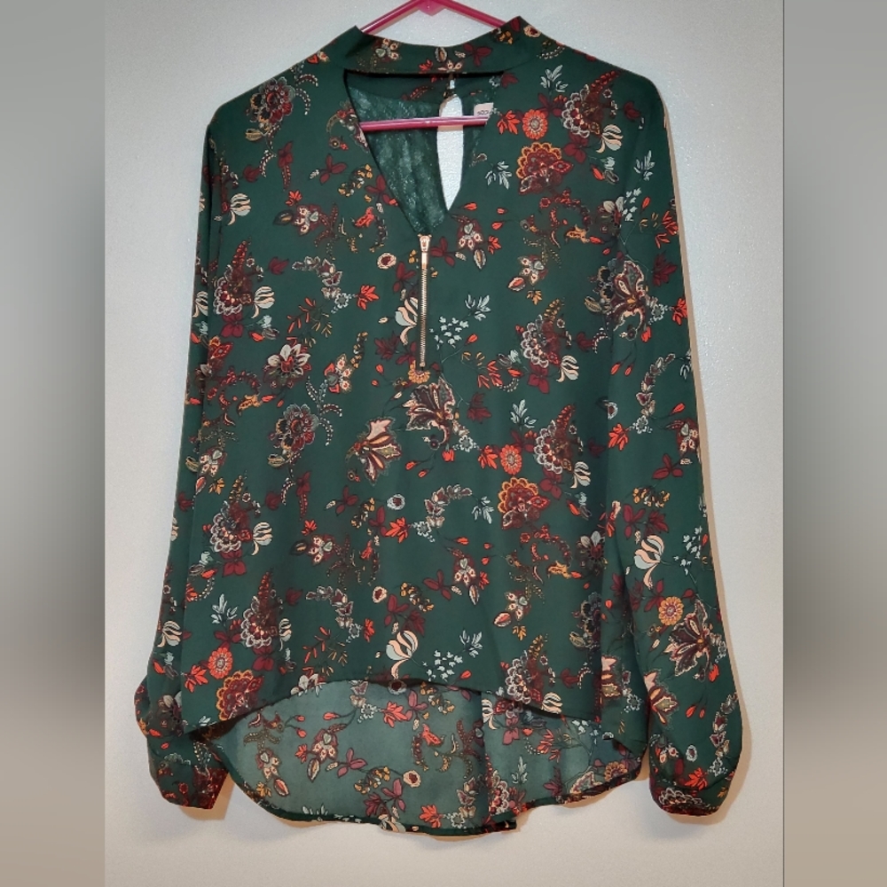 Green Flora Blouse